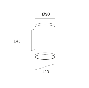 Lámpara exterior pared Orion