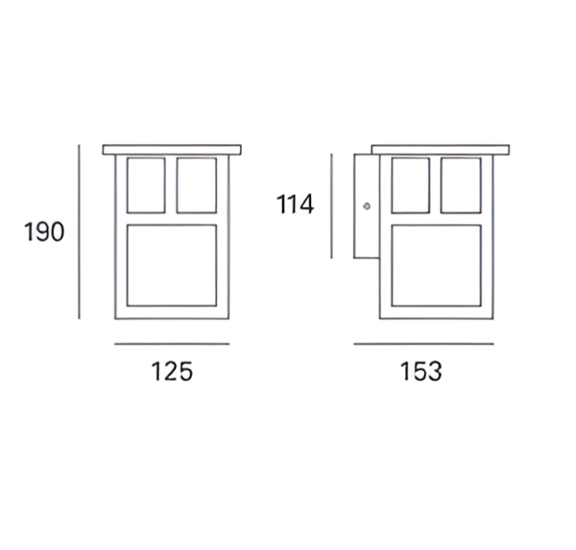 Lámpara exterior pared Vintage Oxaca