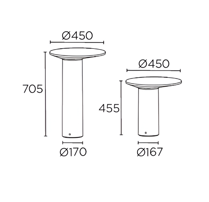 Lámpara exterior de piso Moal