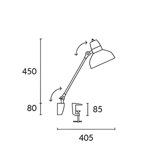 Lámpara de Pared o Escritorio Flex Negro