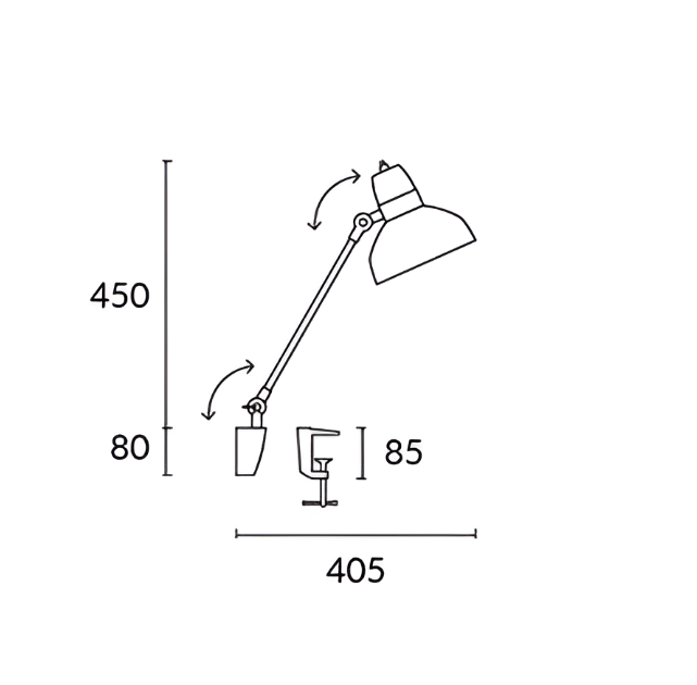 Lámpara de Pared o Escritorio Flex Blanco