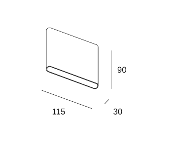 Lámpara exterior de pared Slim
