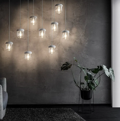 Lámpara de Colgar Acorn White & Steel