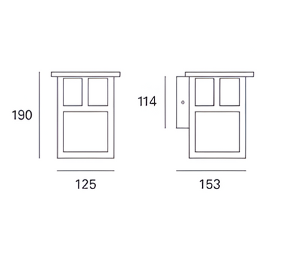 Lámpara exterior pared Vintage Oxaca