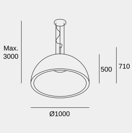 Lámpara Colgante Decorativa Umbrella