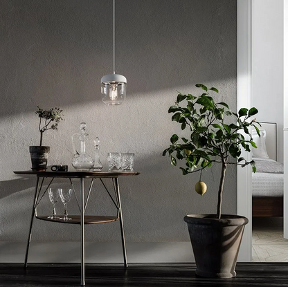 Lámpara de Colgar Acorn White & Steel