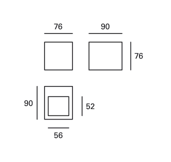 Lámpara exterior de pared Cuadro